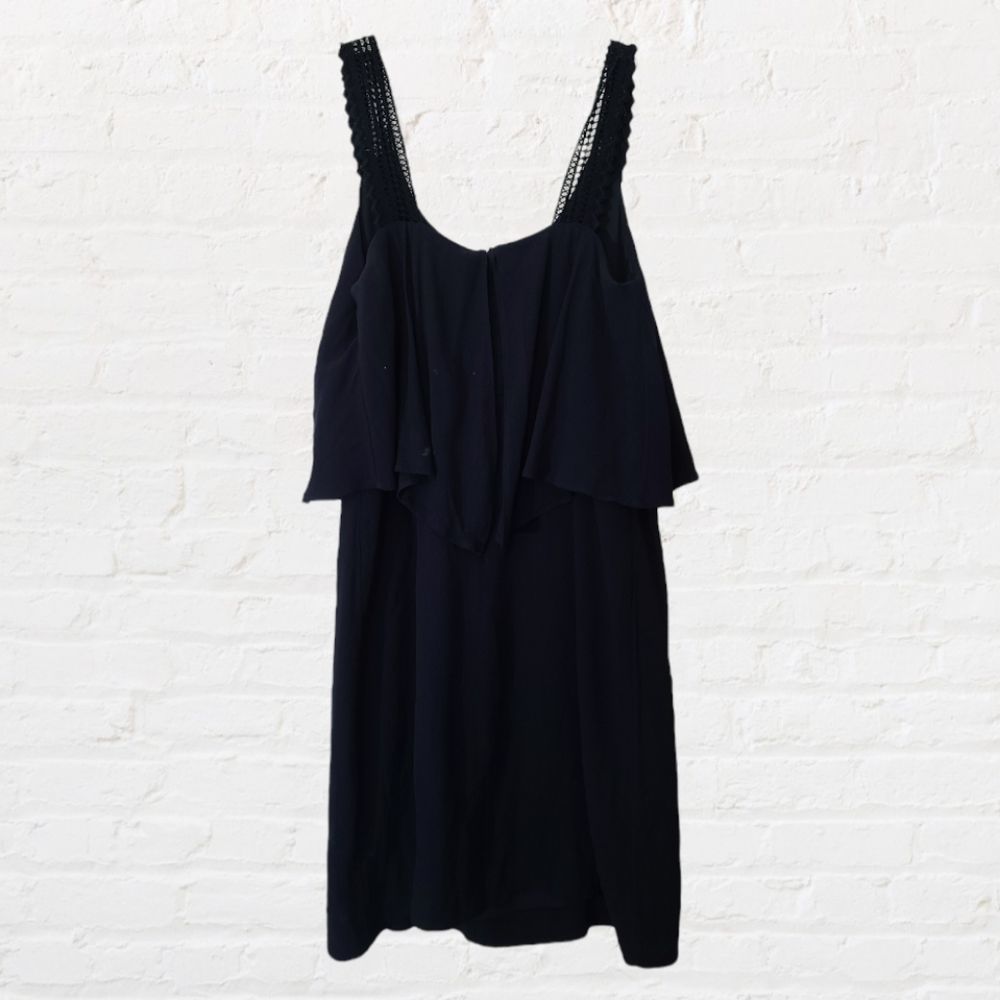 Maeve | Navy Blue Crochet Strap Dress Sz 0 - Picture 3 of 7